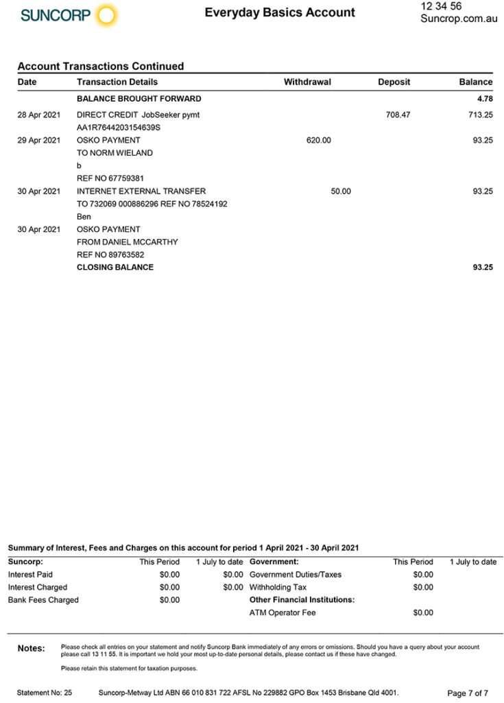 Suncorp Bank Statement Template Ozoud