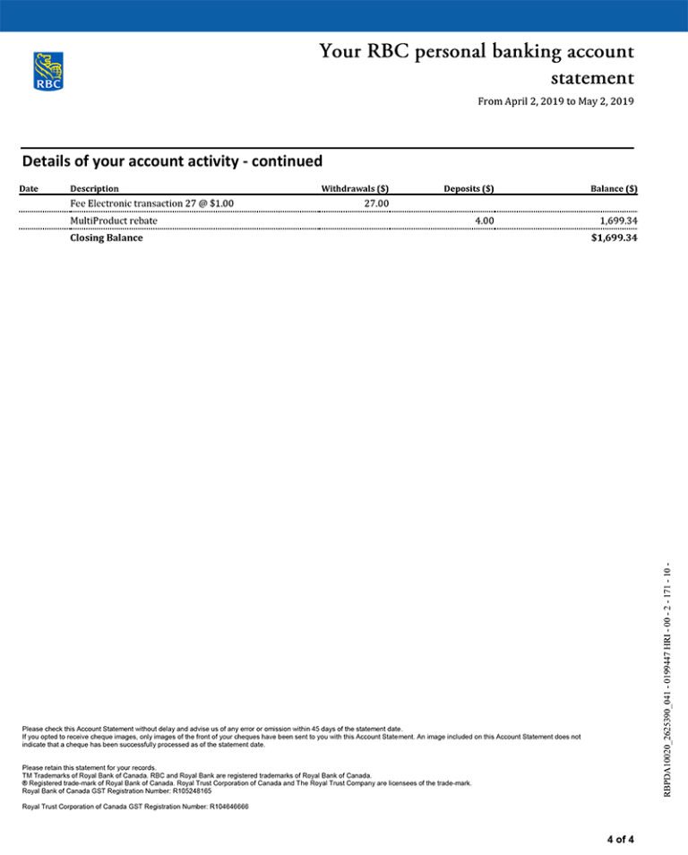 RBS Bank Statement Template - Ozoud