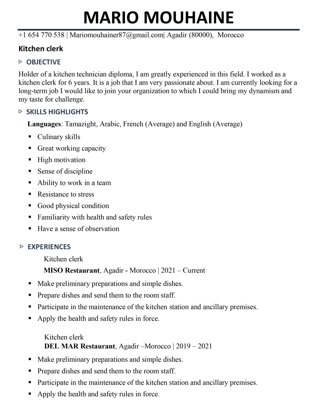 Canadian Resume Template French - Canadian Resume Template 3 1320x1694 